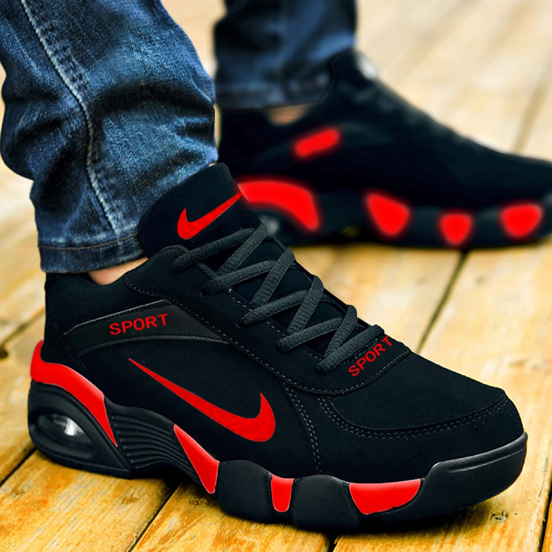 断码运动鞋男秋冬季新款男鞋皮面旅游男士保暖款休闲鞋气垫跑步鞋