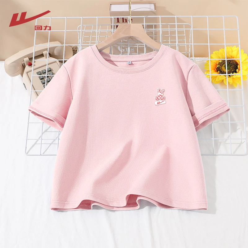 Warrior/回力春天欧若风穿搭纯棉短款洋气T恤2025夏透气休闲穿搭