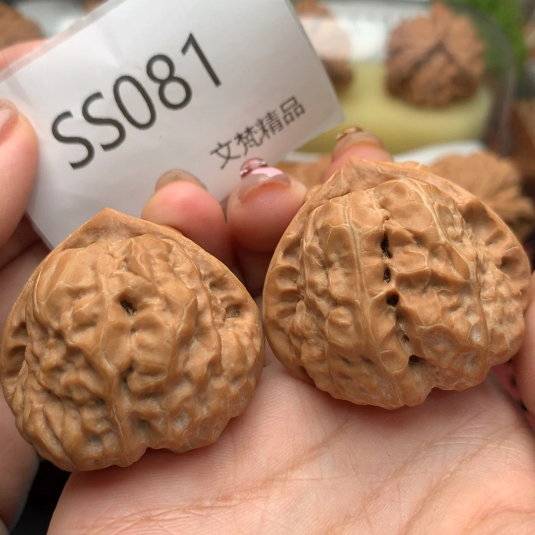 文玩核桃把件三角开背蛙42