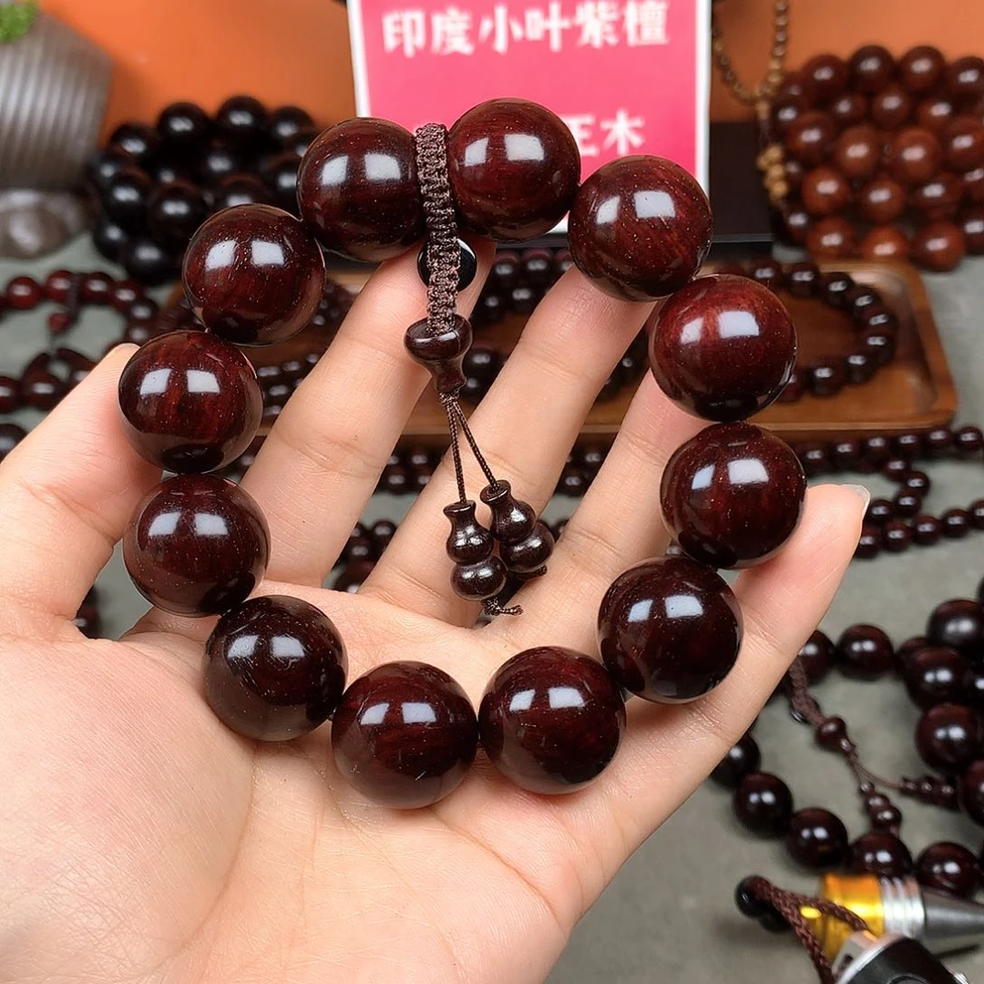 木宝阁小叶紫檀手串，尺寸20mm（现货实拍）
