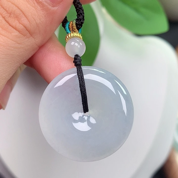 颈饰未镶嵌翡翠平安扣 28.8x5.2mm