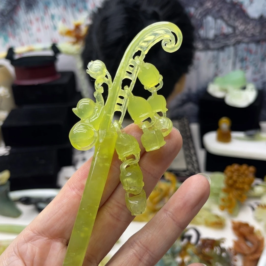 【闪购商品】蛇纹石玉发饰未镶嵌甄*欣