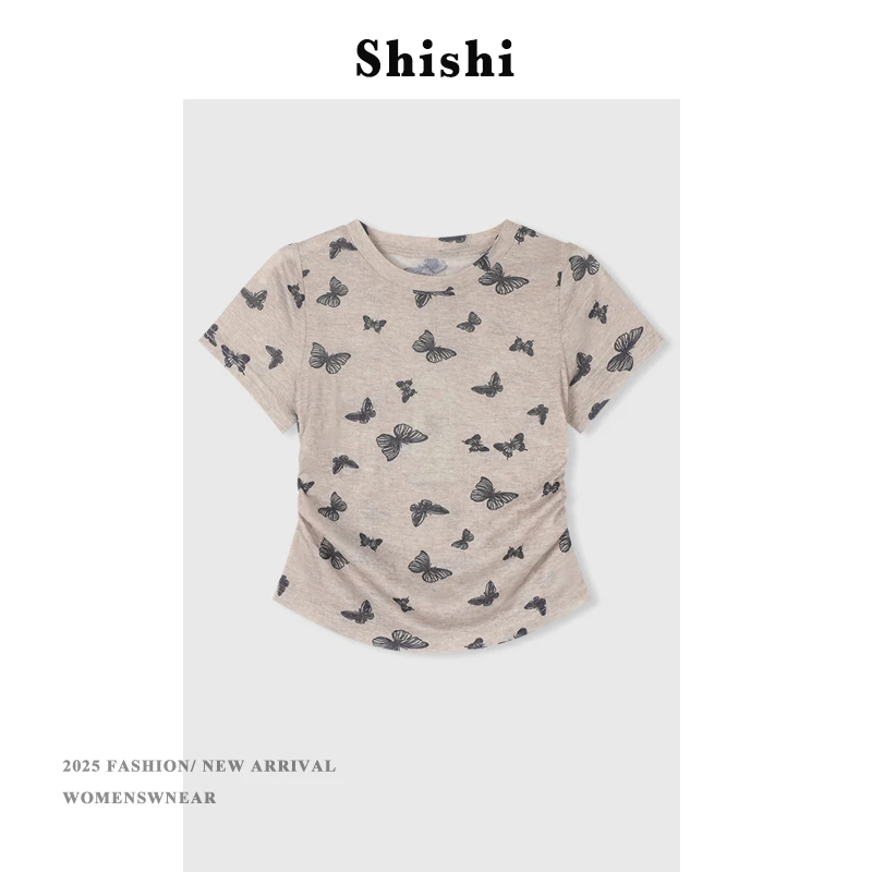 【SW】短袖T恤女夏季薄款时尚百搭休闲洋气短袖防晒上衣YS-0211