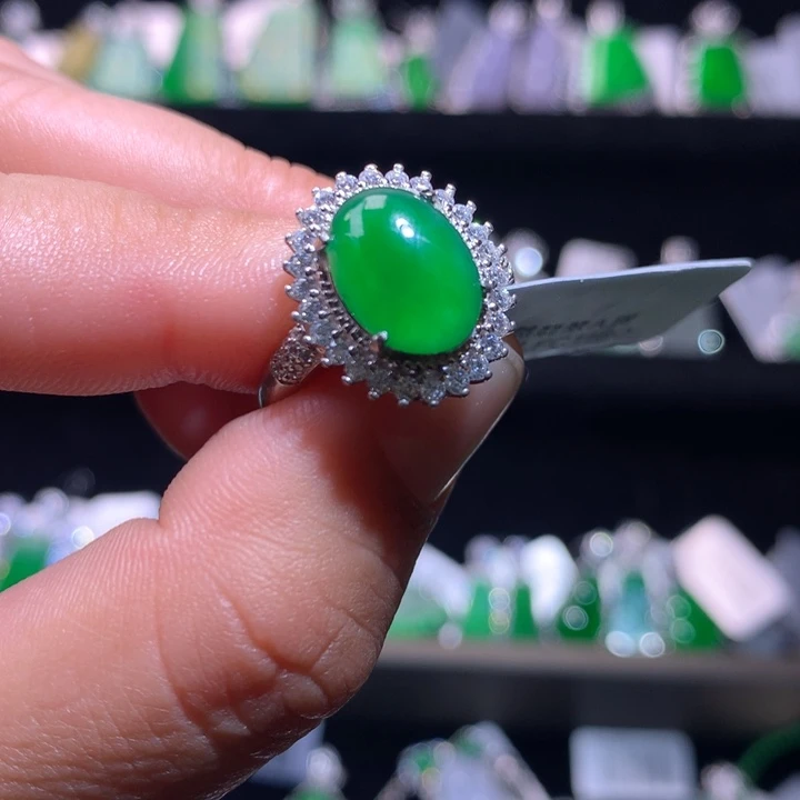 【闪购商品】颈饰银S925镶嵌翡翠天然翡翠