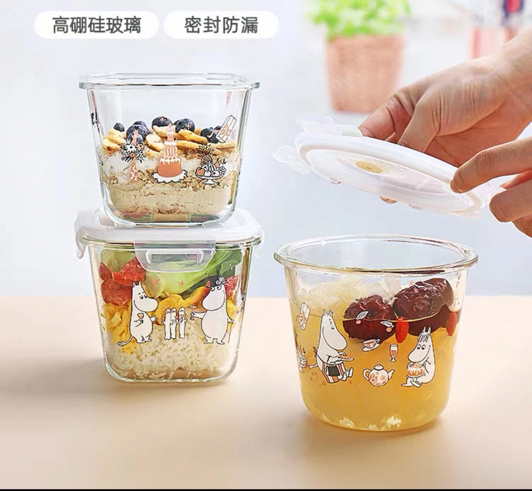 瓷器专属链接姆明透明耐高温高款保鲜盒（单只）