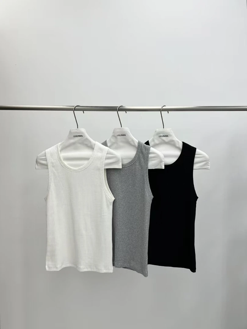 ARUI夏季运动健身无袖背心美式型男重磅螺纹修身针织坎肩背心