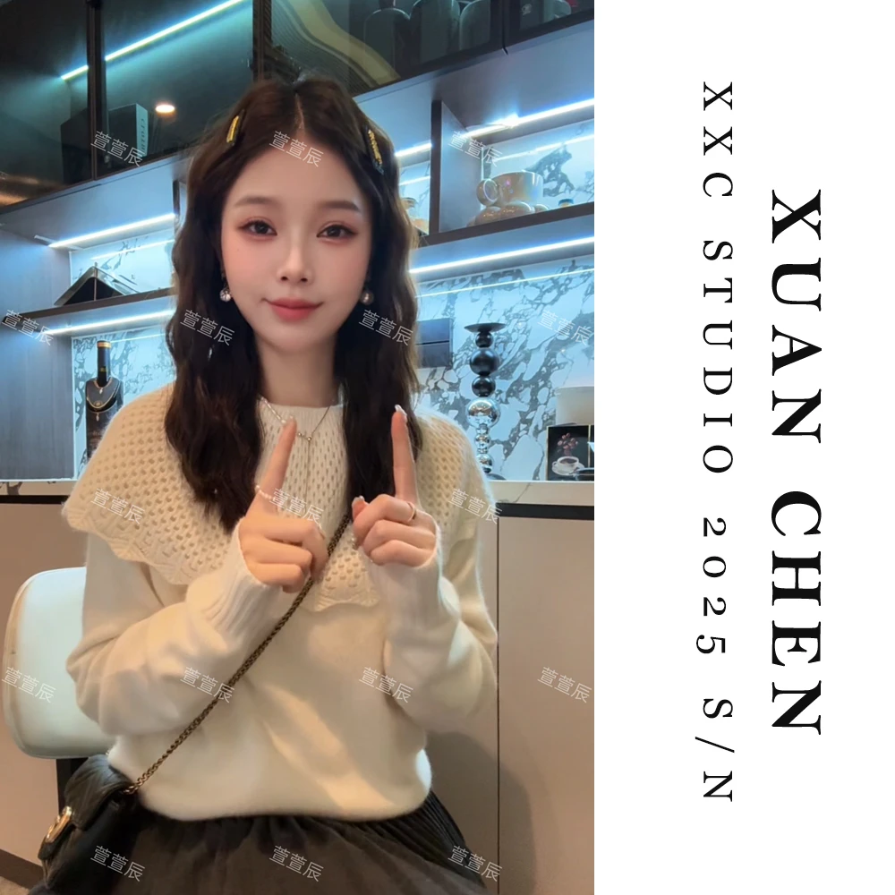 【织梦】毛衣女秋冬设计感洋气厚款套头毛针织衫时尚宽松女装#9032