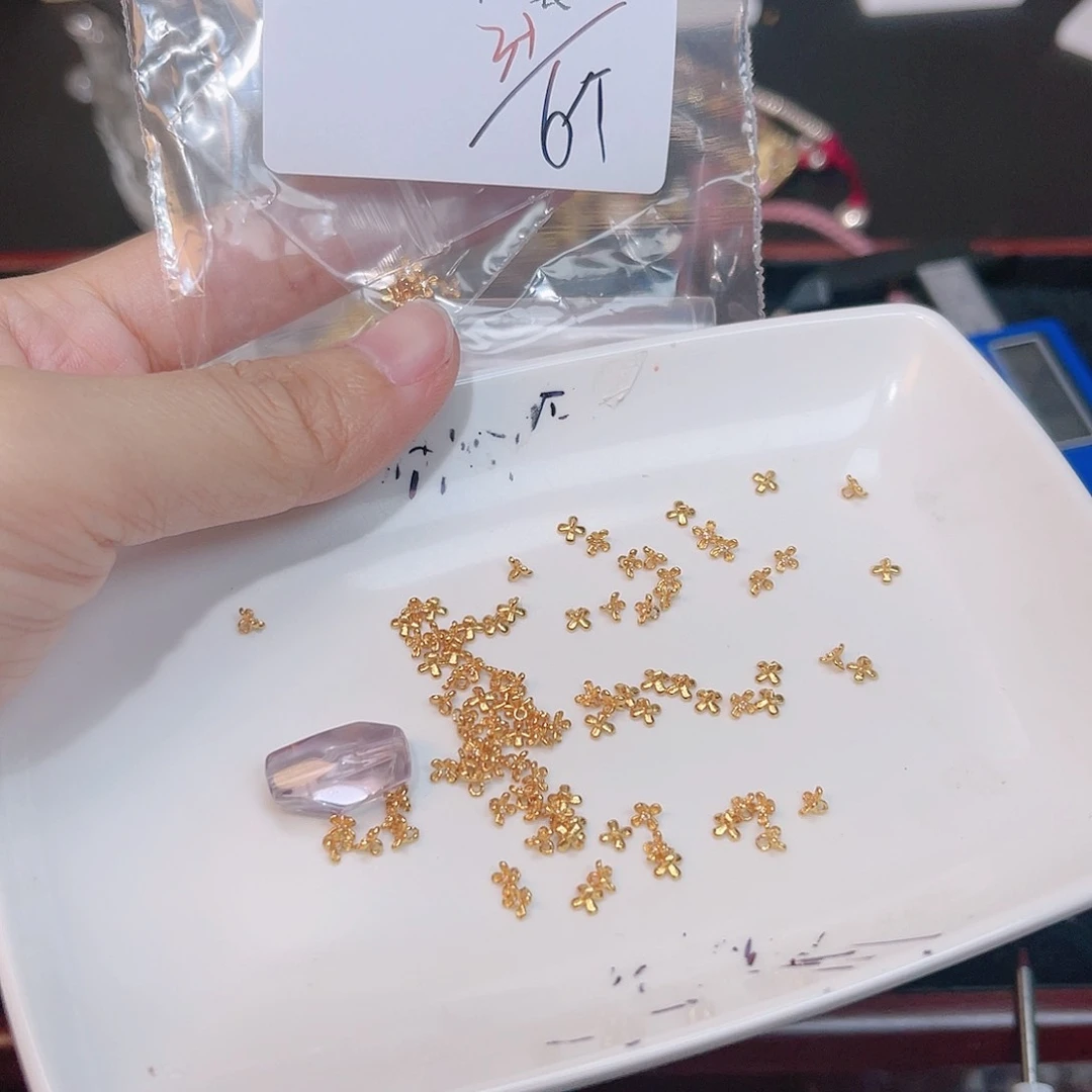 紫晶珠宝半成品银S925镀金镶嵌151