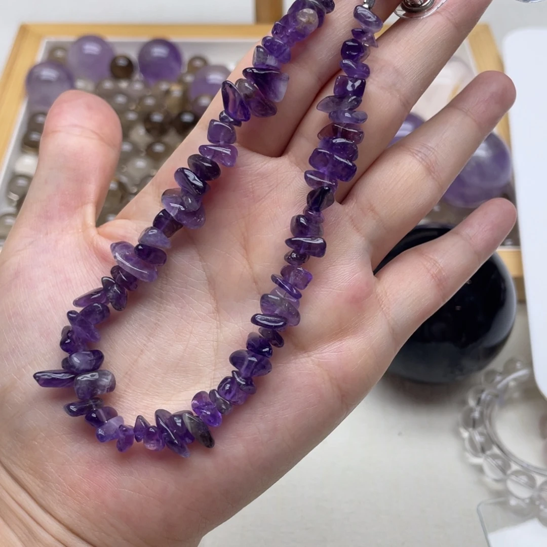 未镶嵌手串水晶手机链紫水晶