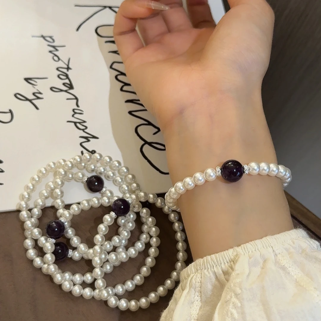 【一颗紫】紫水晶手链小众设计气质百搭 颜色微差多样性发一