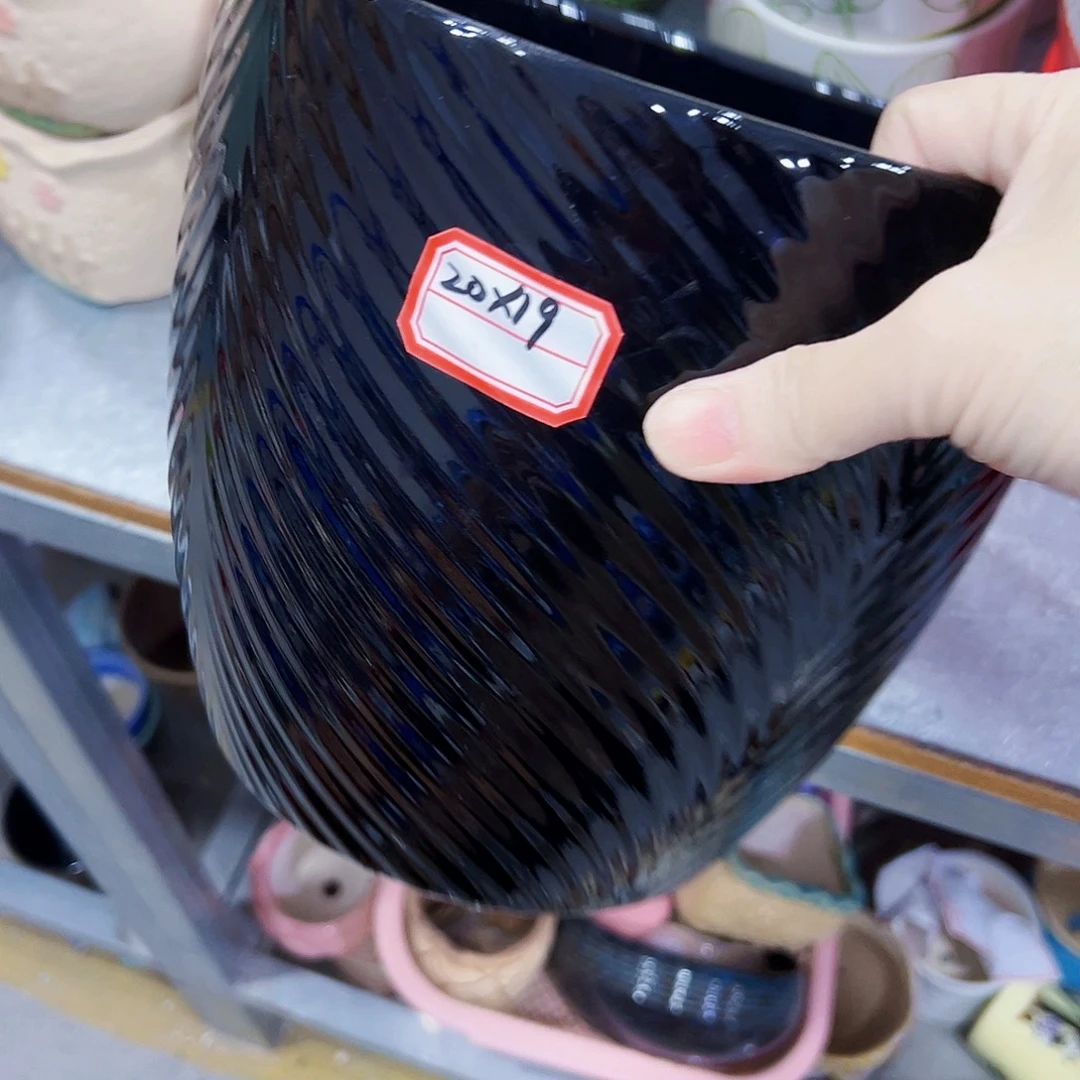 有孔外贸尾单陶瓷花盆凑单10米包邮