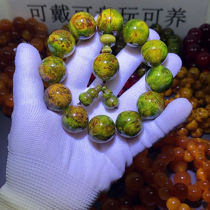 松木（琥珀木）手串/手链2.0 水墨丹青高货