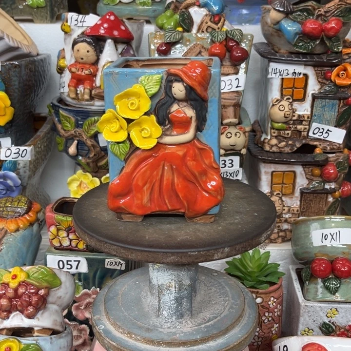 紫砂花盆粗陶材质多肉花盆