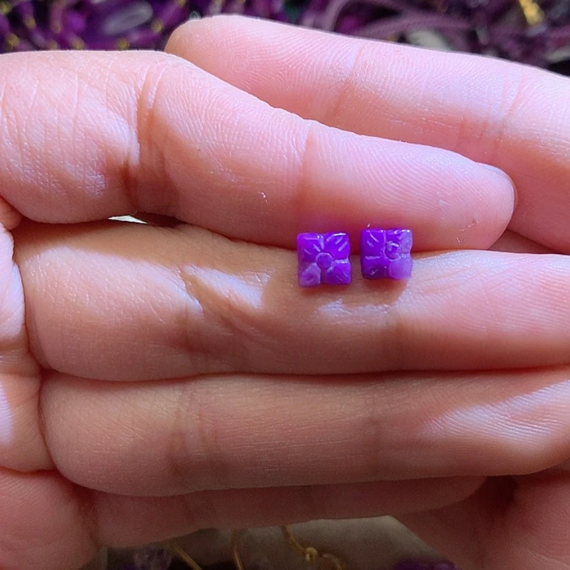 【闪购商品】苏纪石（舒俱来）耳钉银S925镶嵌