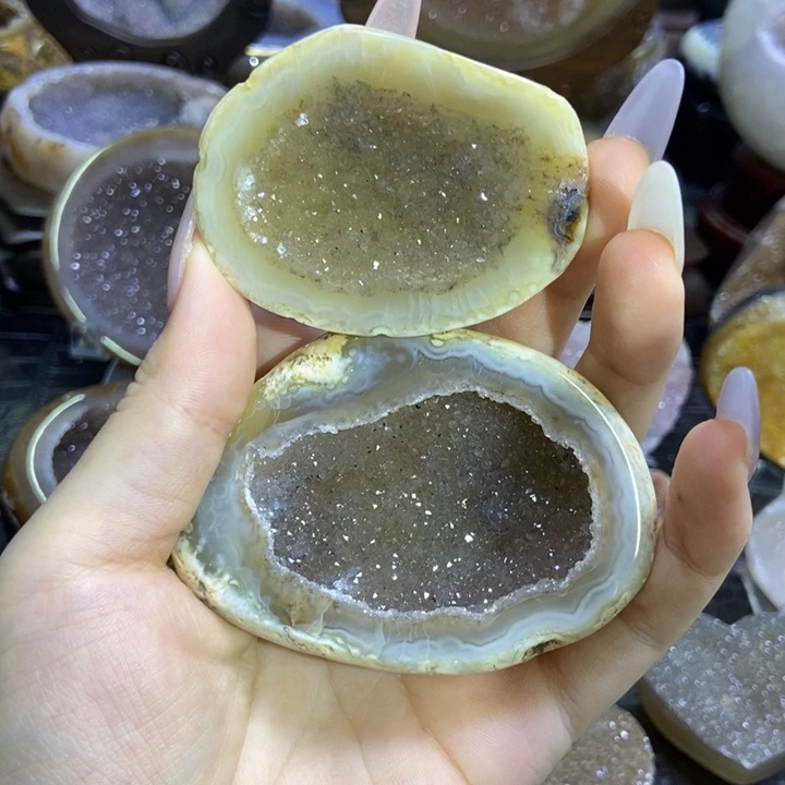 珠宝半成品水晶未镶嵌聚宝盆