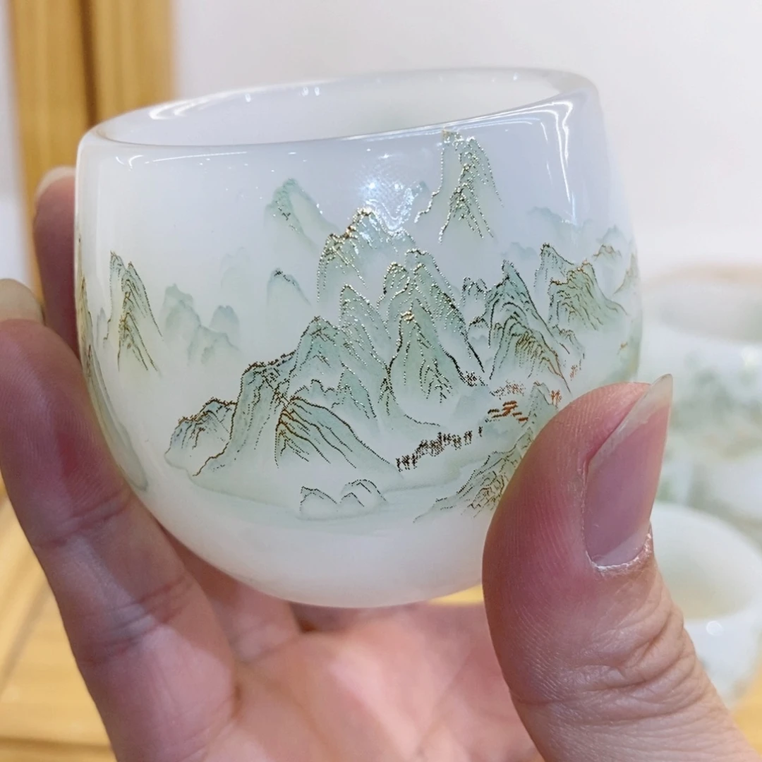 千里江山琉璃主人杯