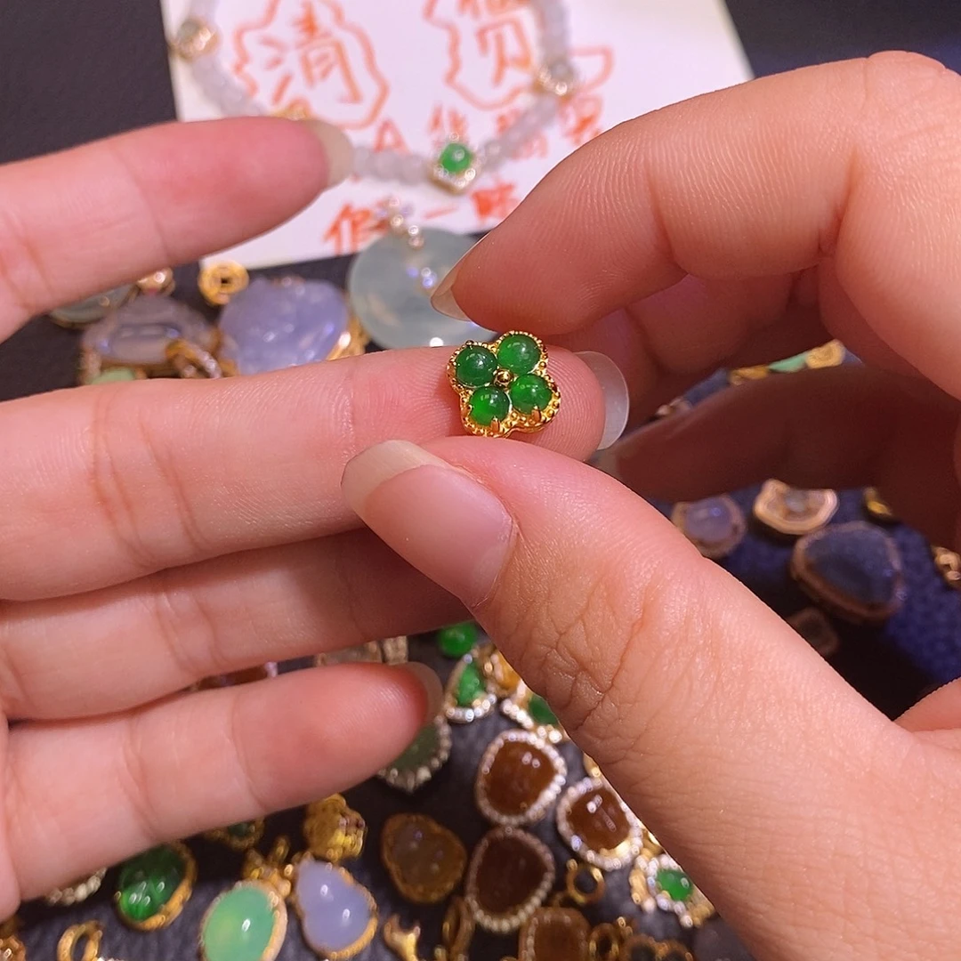 翡翠银S925镶嵌颈饰