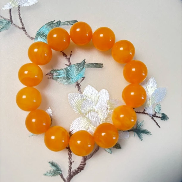 W139古巴新蜜 蜜糖红手串16mm