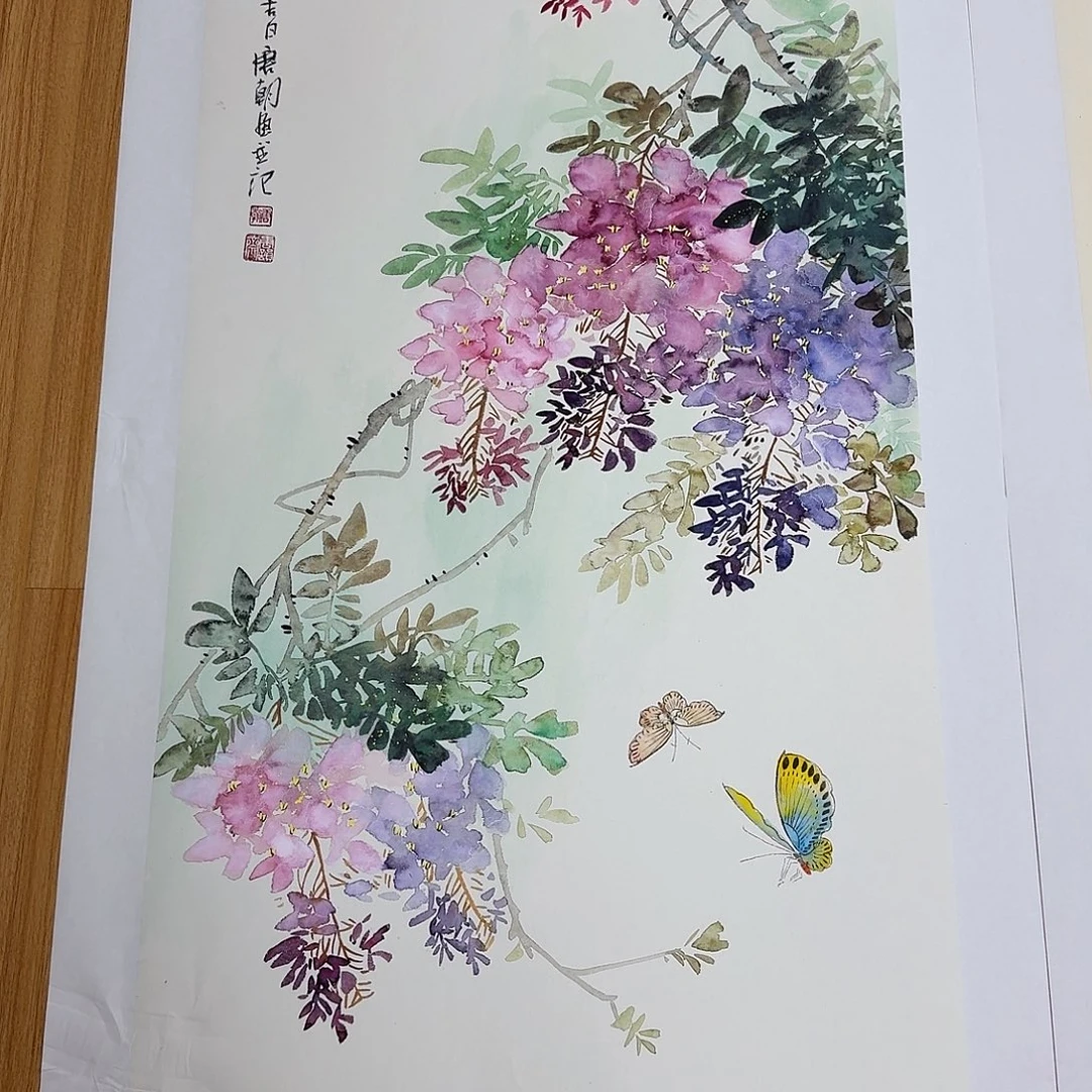 国画国画作品山水花鸟