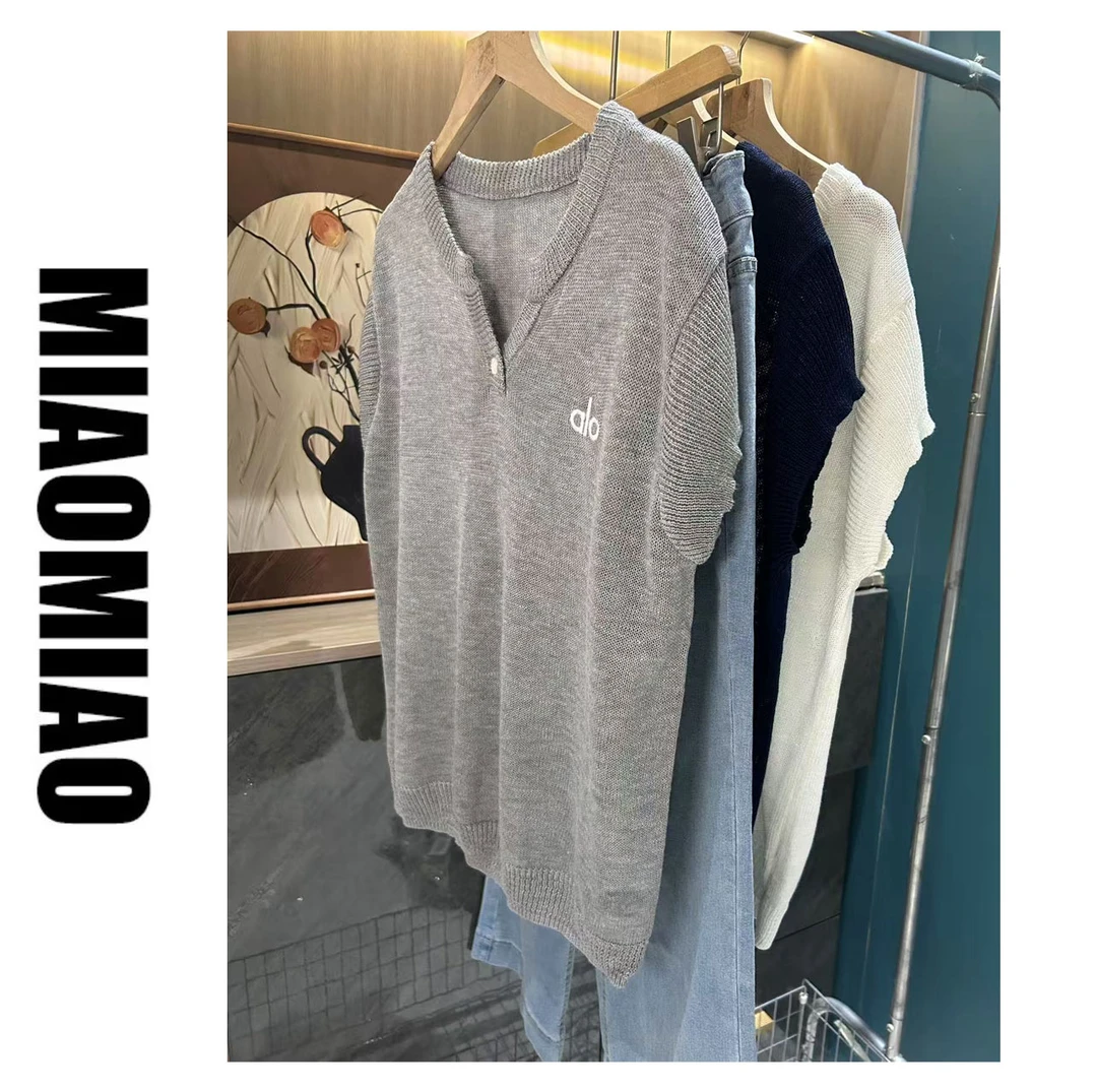 【苗苗】918大码圆领正肩针织衫飞袖女夏季宽松遮肉显瘦上衣