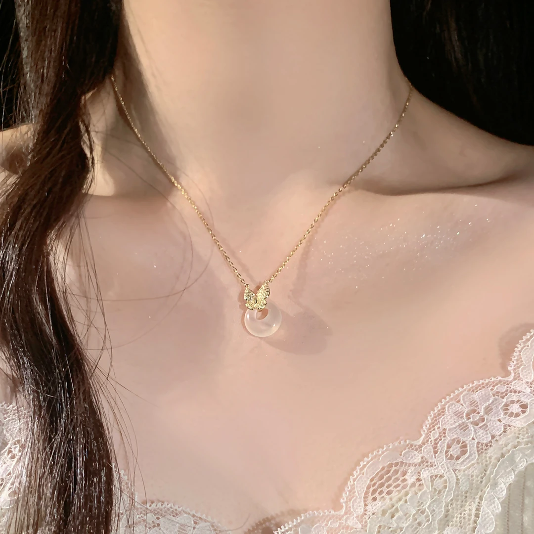 坠链均925银 平安扣纯银项链女款2025新锁骨链生日圣诞礼物送女友