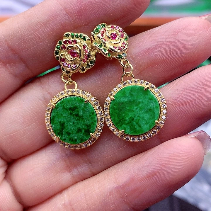 翡翠颈饰银S925镶嵌翡翠