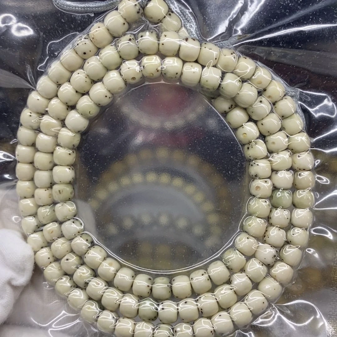 星月菩提吊坠石玉料6/5半壁留白