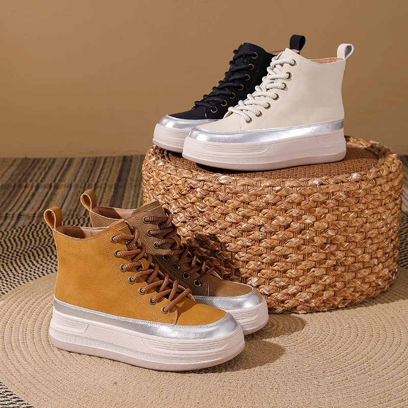 瘦瘦靴.新款增高时尚休闲鞋拼色防滑休闲风圆头13215-1