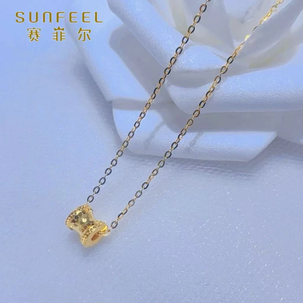 SUNFEEL/赛菲尔黄金足金小蛮腰黄金套链时尚锁骨链送女友5G精工