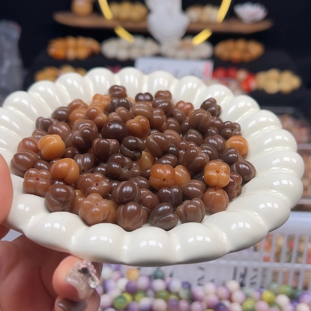 菩提根/象牙果手串老料咖桂花40颗