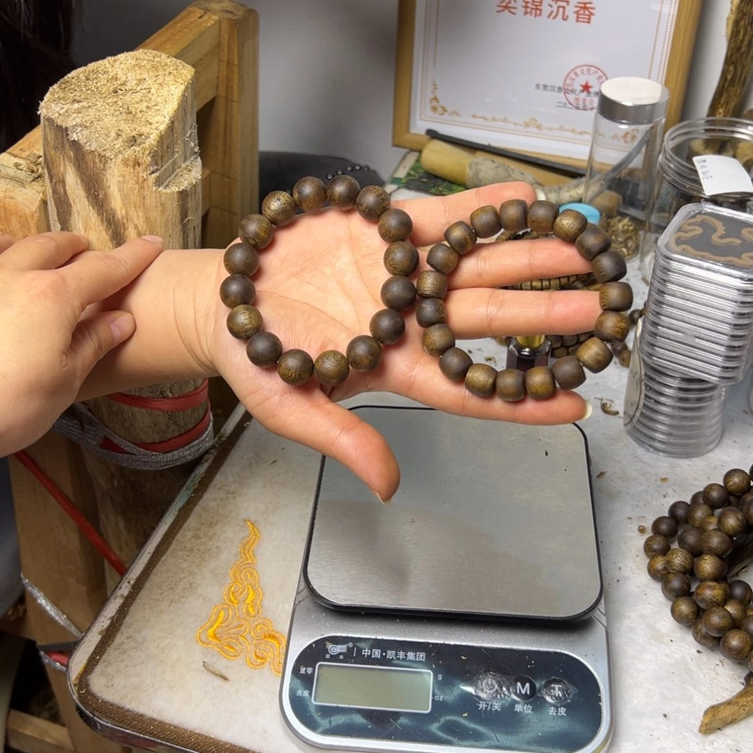 线香奇楠手串鼓珠1.2跟圆珠1.4两条