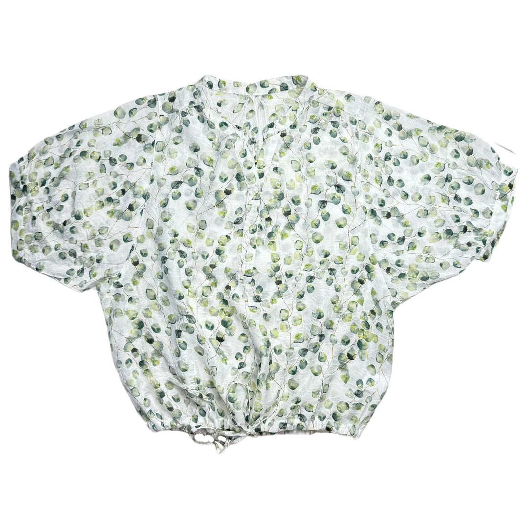 SENSE 25年  清新绿叶印花衬衫
