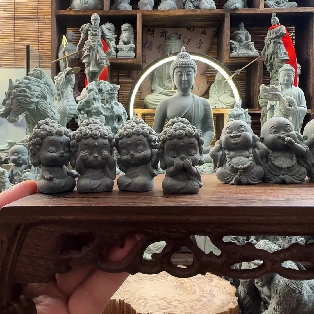 石材四不小佛一套