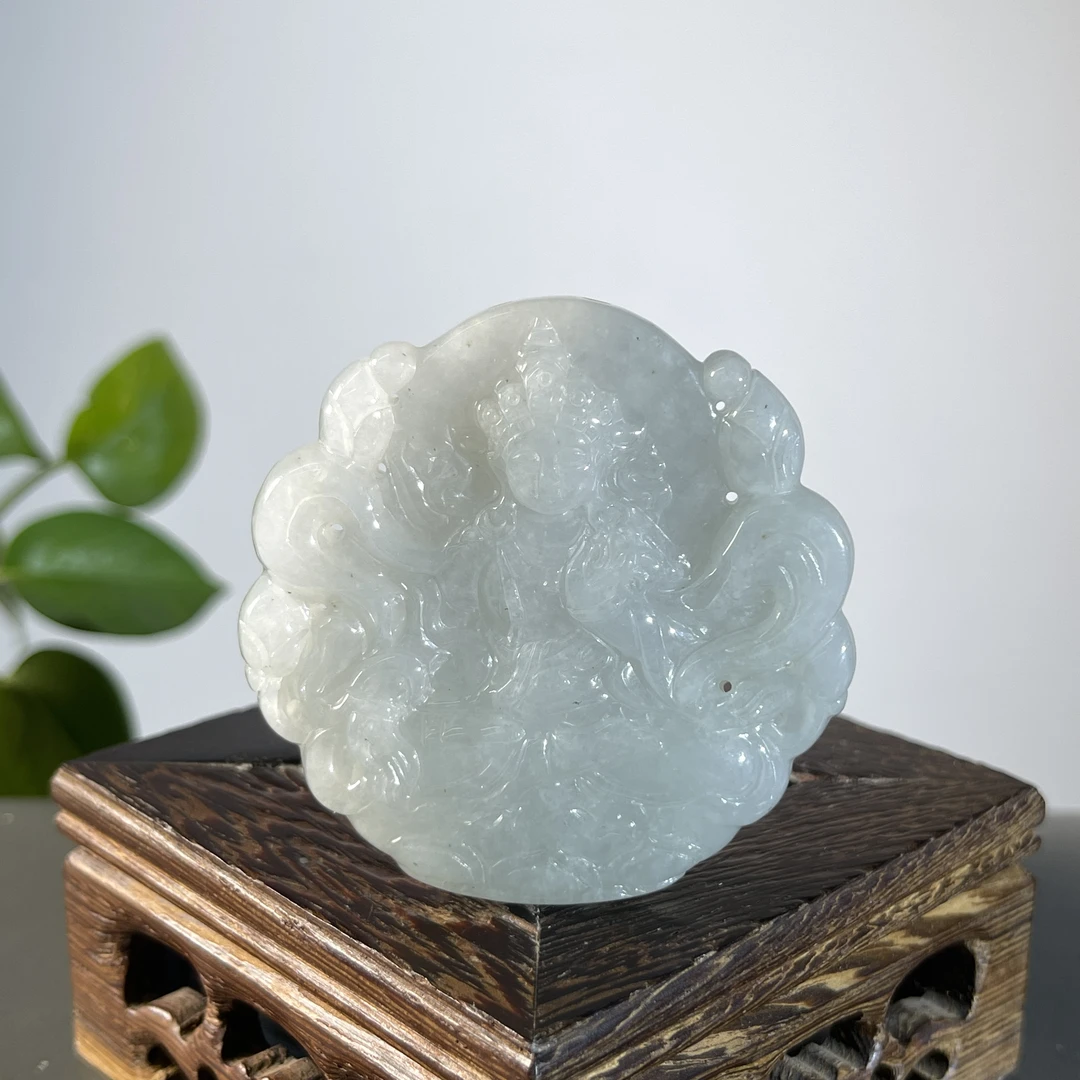 JTA20-46 天然缅甸A货翡翠 度母