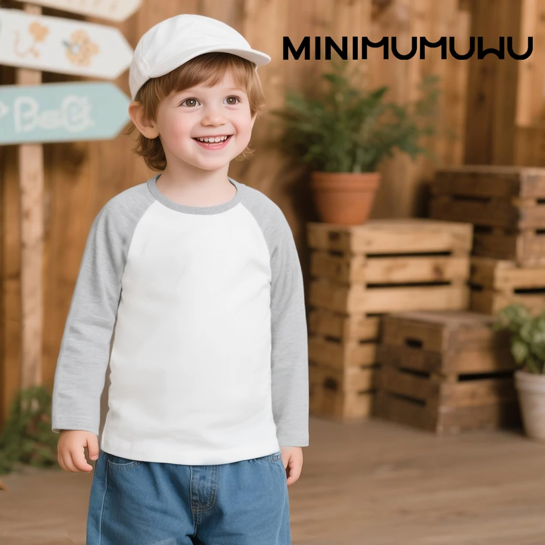 迷你木木屋男童长袖T恤秋装纯棉新款冬季童装宝宝儿童打底衫上衣