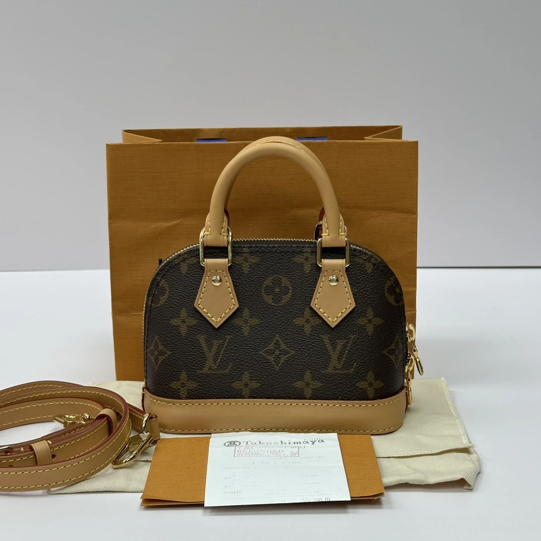 99新 LV 路易威登经典老花贝壳nano手提斜挎包 10672