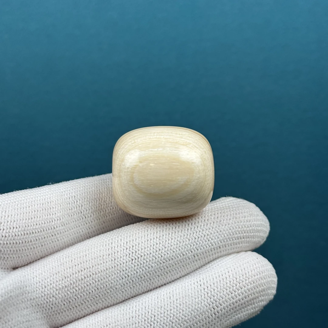 D87-00天然猛犸牙 桶珠25×27mm支持复检假一罚十