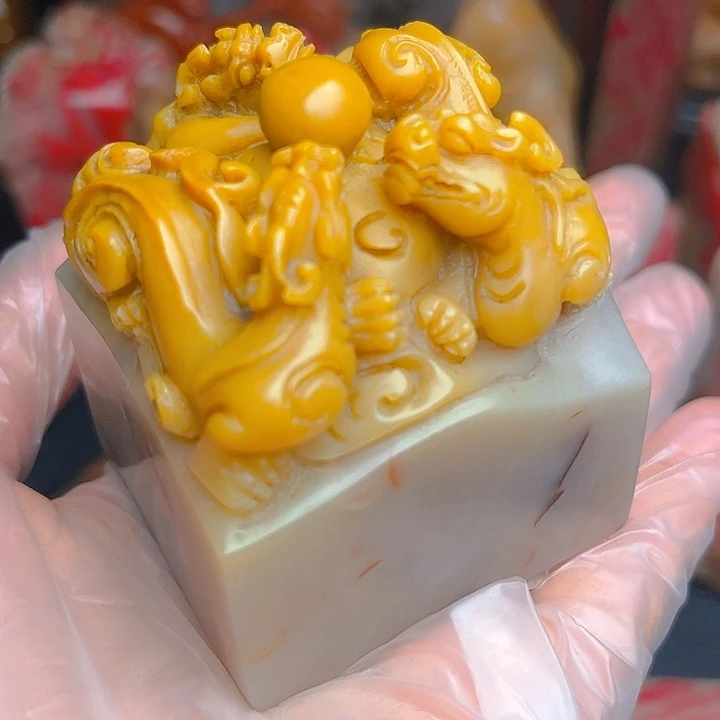 昌化石1**熊昌化冻石印章精品