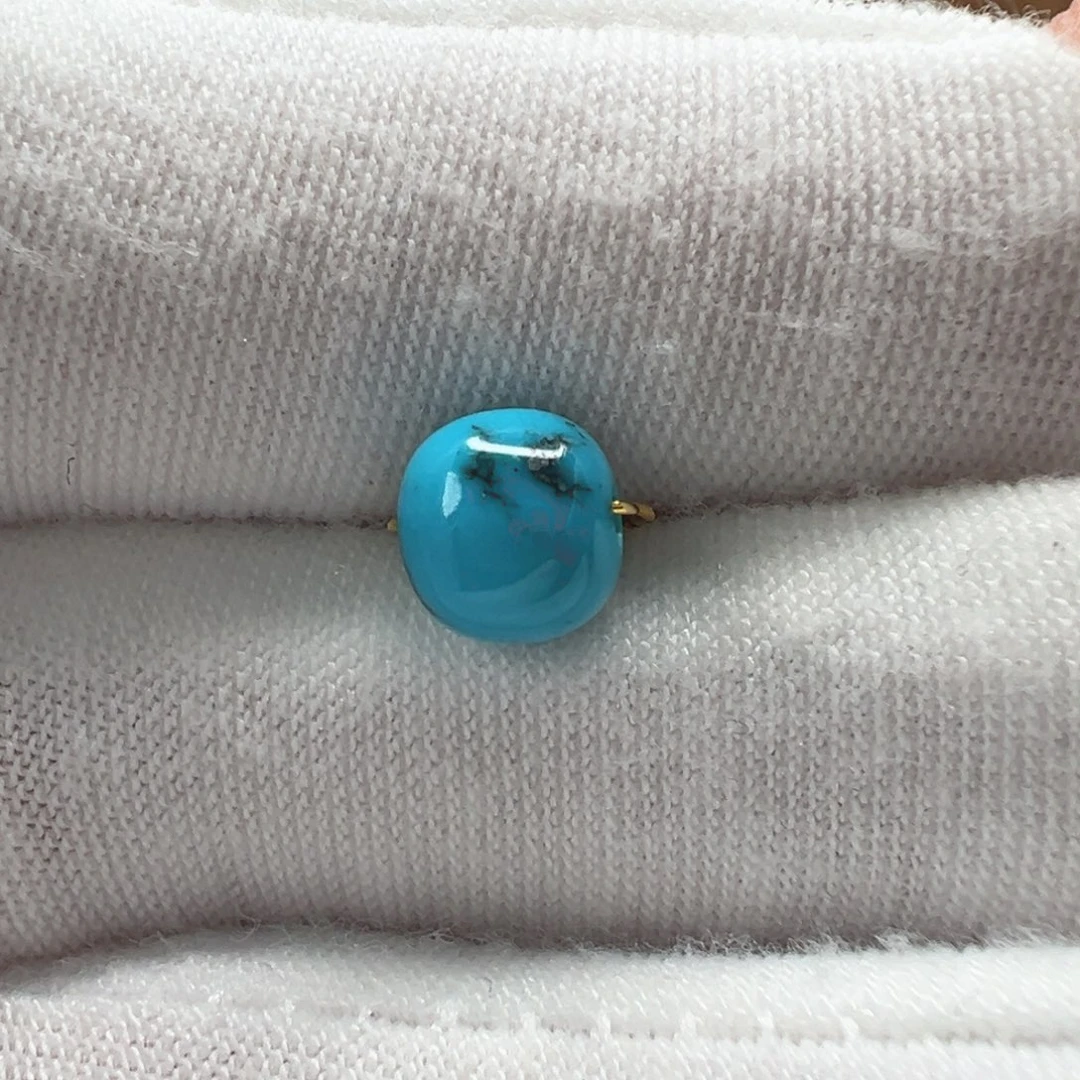 绿松石未镶嵌老型珠6.8mm