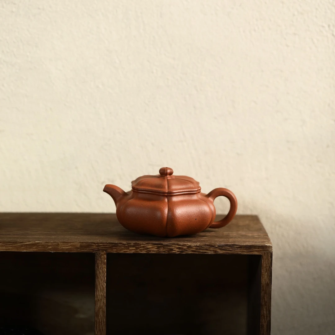【野山红泥•葵仿古】宜兴紫砂壶纯原矿茶具家用手制壶小容量130cc