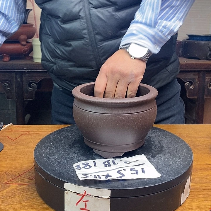 紫砂花盆货号一只JB188