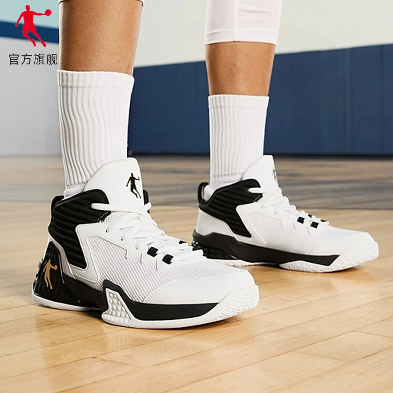 磨砺|乔丹篮球鞋男高帮2025秋季网面透气球鞋防滑耐磨运动鞋男鞋