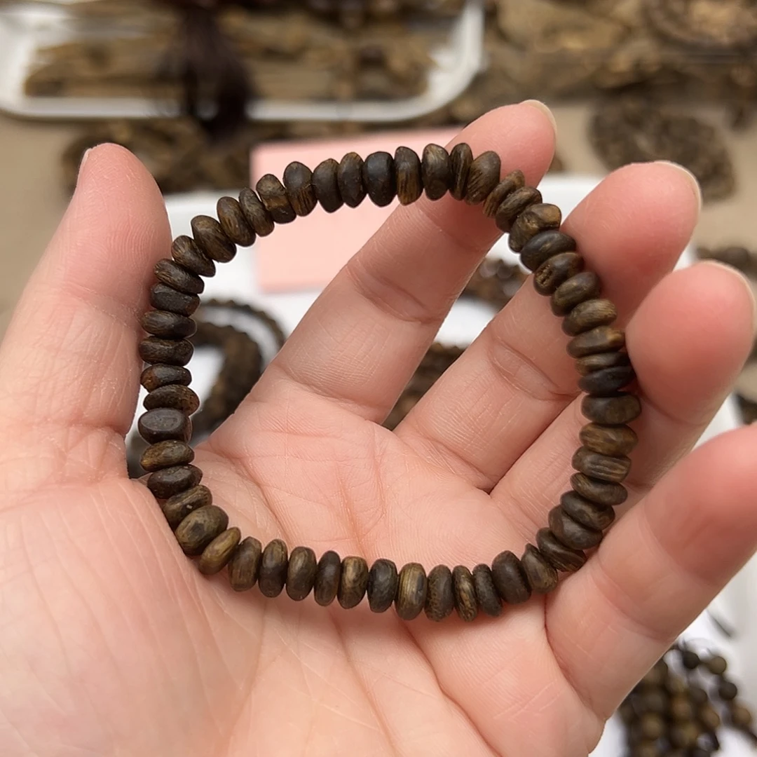 手串沉香金沙叶碎银子秒沉水单圈手串7克+多样性发一