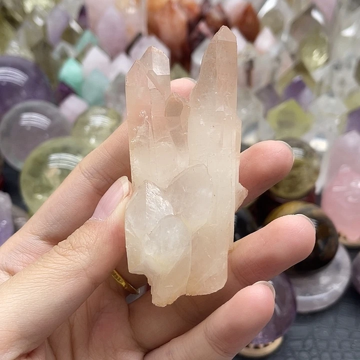 珠宝半成品未镶嵌水晶8晶簇