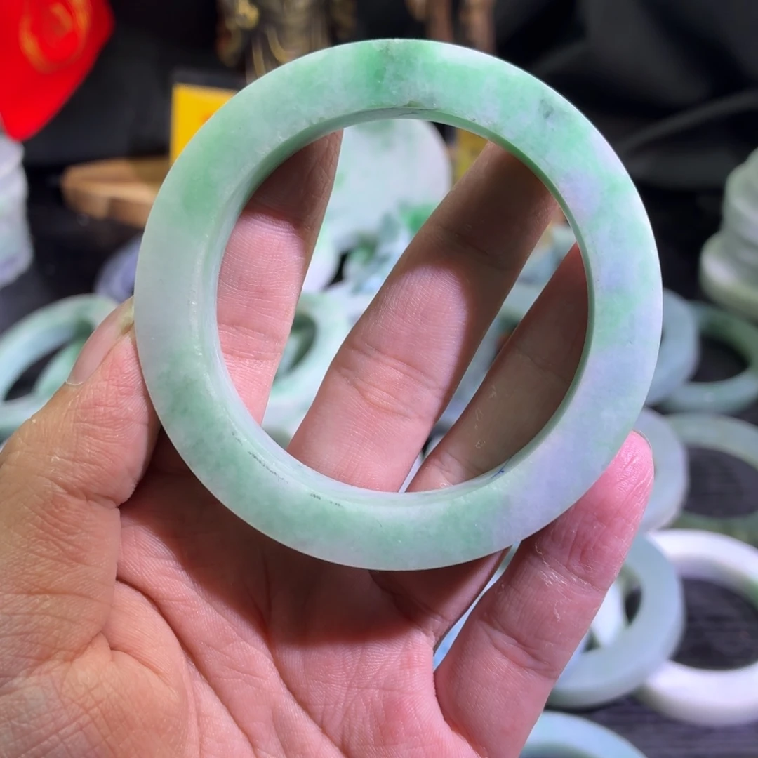 定制翡翠未镶嵌天然翡翠A货毛胚手镯定制