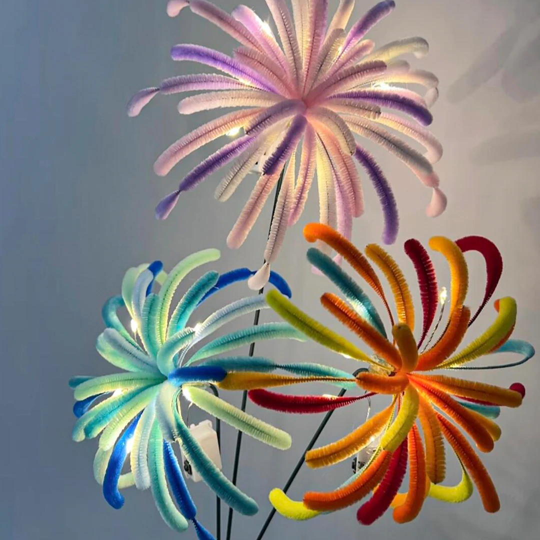 新年扭扭棒成品鲜花花束包装手工diy装饰搭配花艺鲜花包装资材