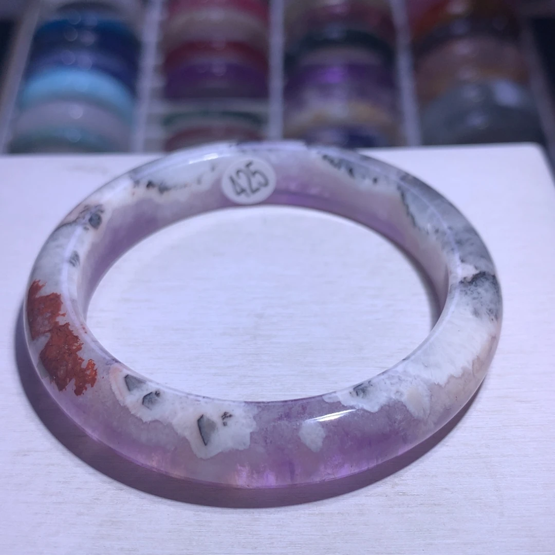 水晶银S925镶嵌手镯极光57.4圈428