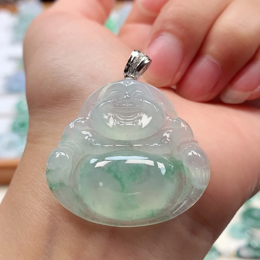 【闪购商品】翡翠18K金镶嵌吊坠(赠链)