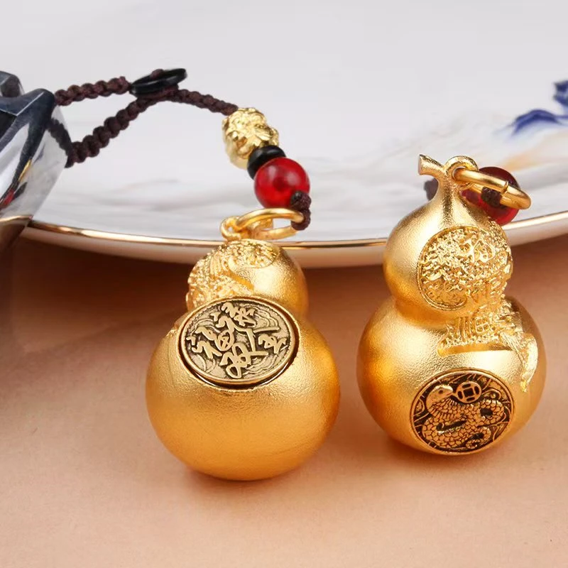 福禄双全生肖葫芦可转动葫芦汽车钥匙扣挂件十二生肖吊坠男女礼物
