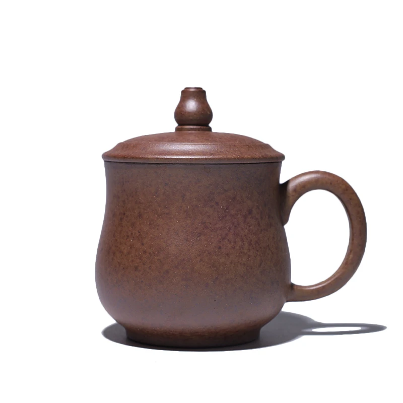 大吉羊柴烧 宜兴紫砂杯办公茶杯 原矿本山绿泥锦玉杯260ml